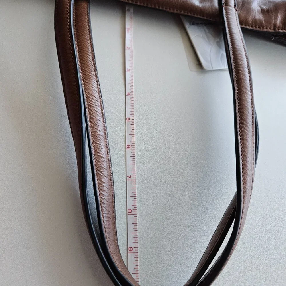 Tommy Bahama Brown Leather Shoulder Bag - Picture 12 of 14